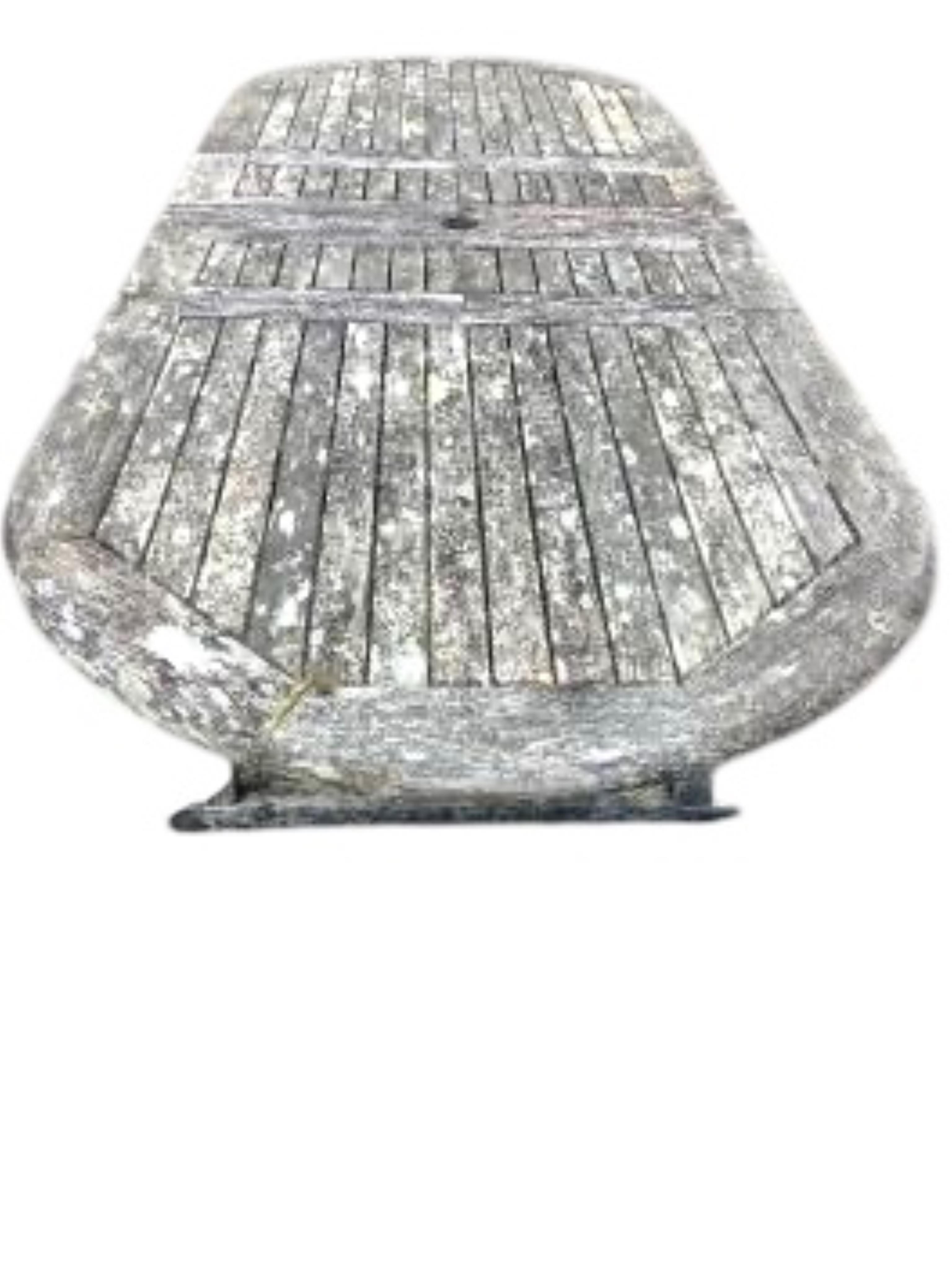 A weathered teak extending garden table, width 260cm extended, depth 99cm, height 72cm